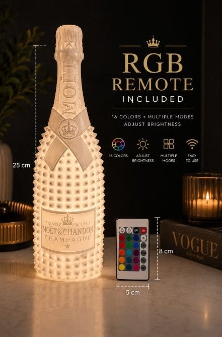 Moët & Chandon LED fles lamp met afstandsbediening