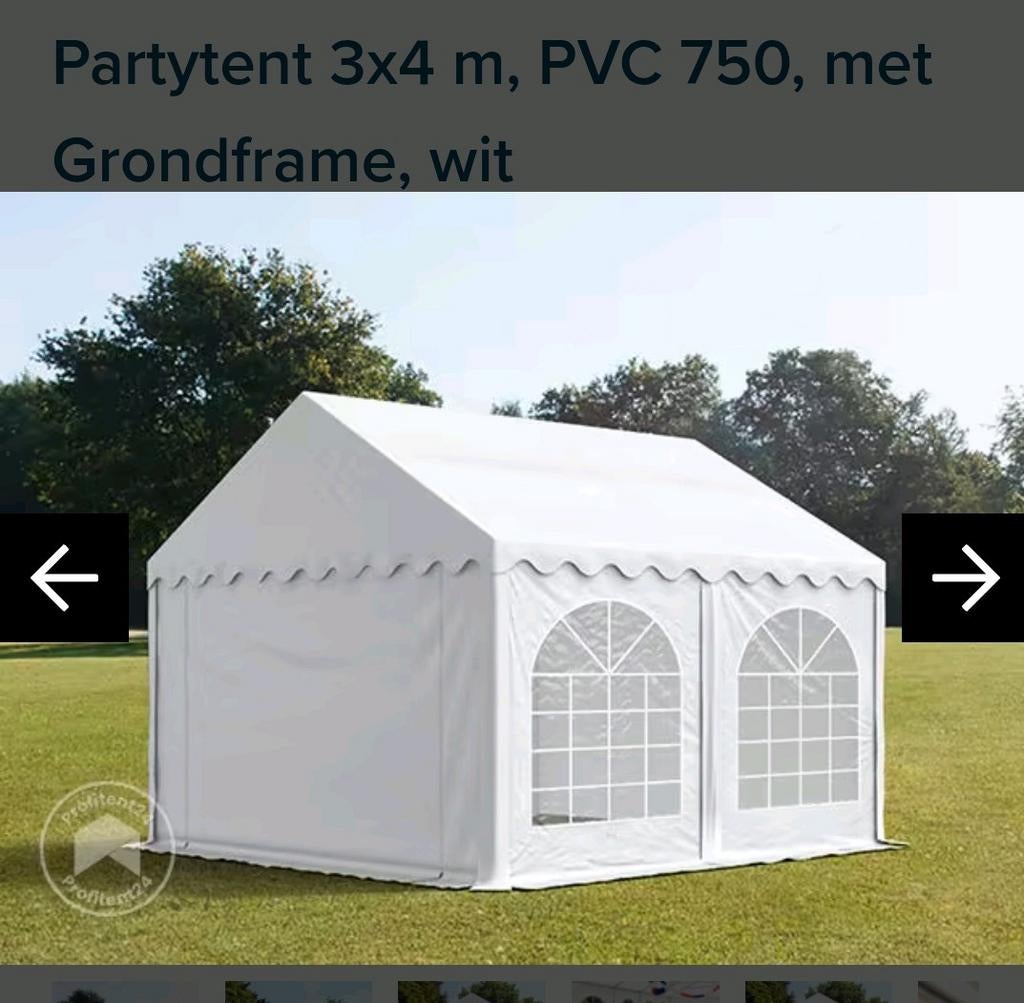 Deze party tent vorigge jaar gekocht 1x gebruikt is van pvc, Tuin en Terras, Ophalen of Verzenden, Minder dan 5 meter