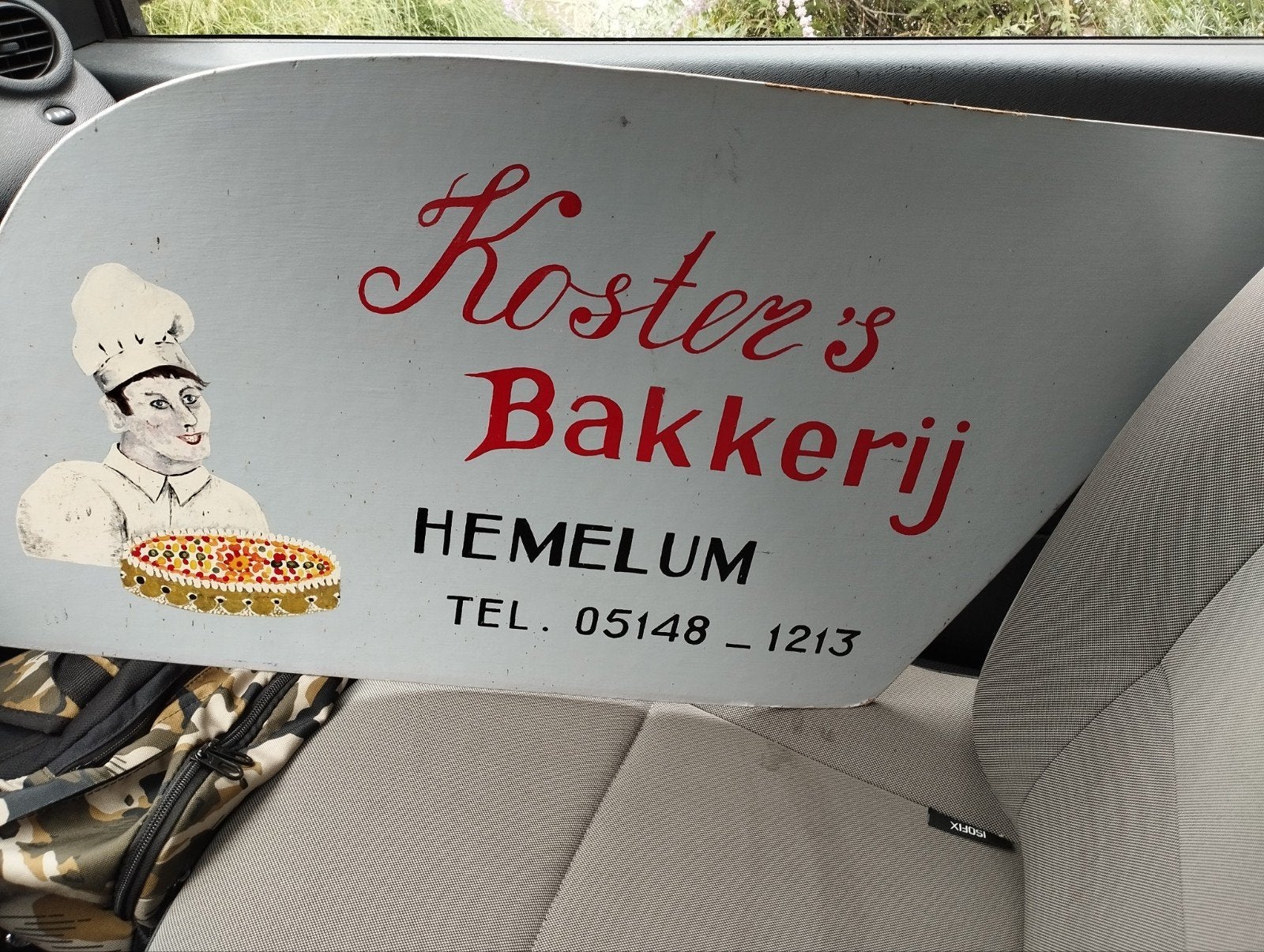 Vintage Emaille Reclamebord Koster's Bakkerij Hemelum, Ophalen of Verzenden