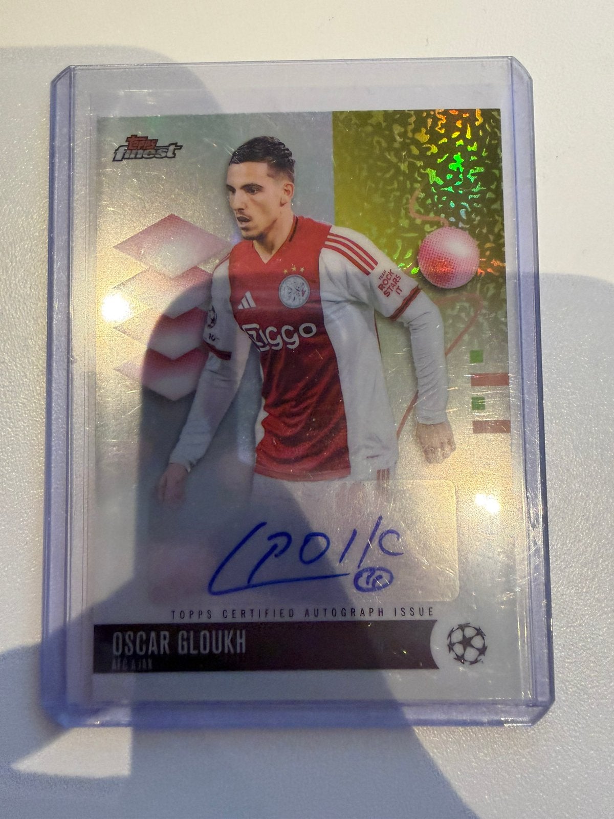Oscar Gloukh topps finest autograph, Ophalen of Verzenden, Nieuw, Plaatje