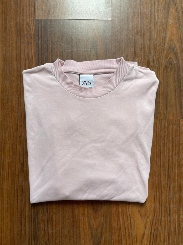 Roze t-shirt Zara, M, Ophalen of Verzenden, Gedragen, Maat 48/50 (M), Roze