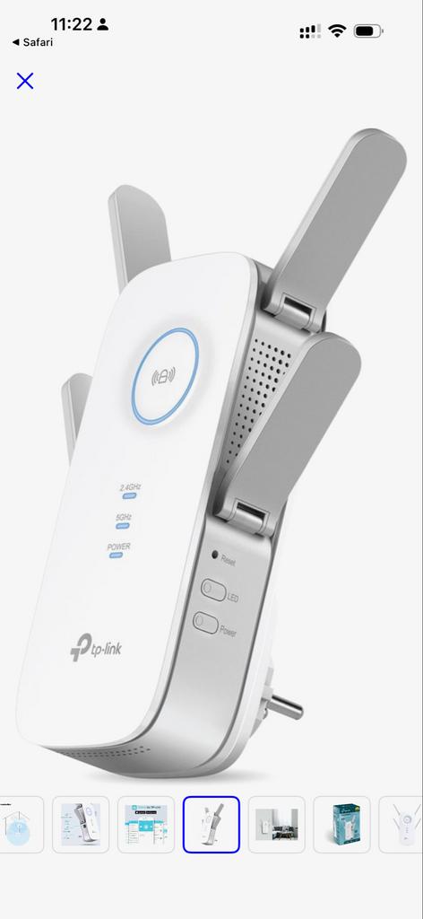 TP-Link RE650 WiFi Range Extender - Krachtige WiFi Versterke, Computers en Software, WiFi-versterkers, Ophalen of Verzenden, Zo goed als nieuw
