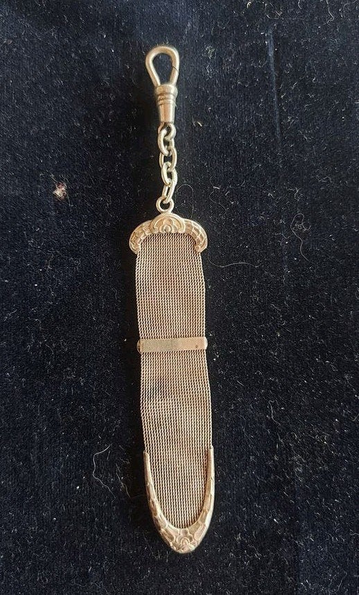 Antieke art-deco zakhorloge ketting chatelaine 12 cm lang, Ophalen of Verzenden