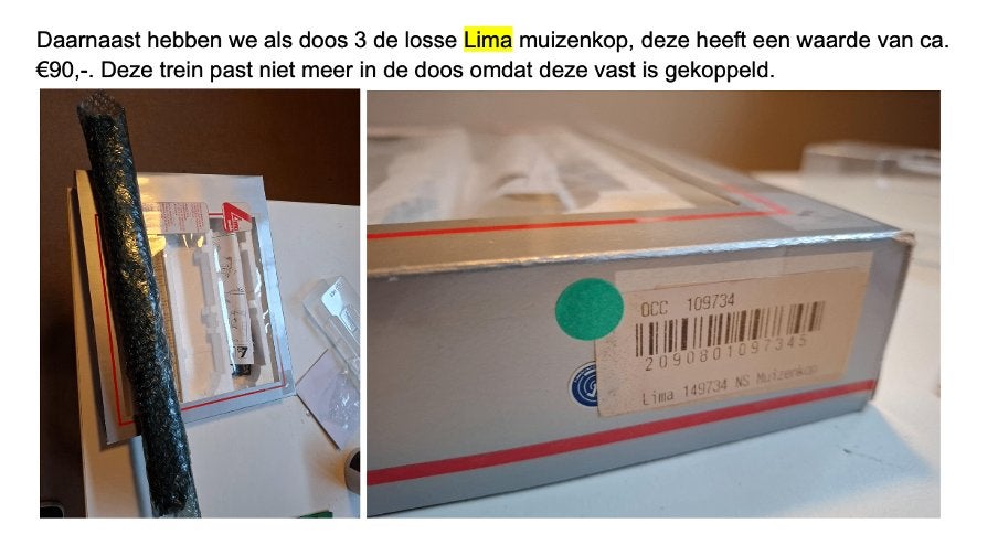 Lima HO - NS Muizenkop, Hobby en Vrije tijd, Modeltreinen | H0, Ophalen, Gebruikt, Gelijkstroom, Wagon
