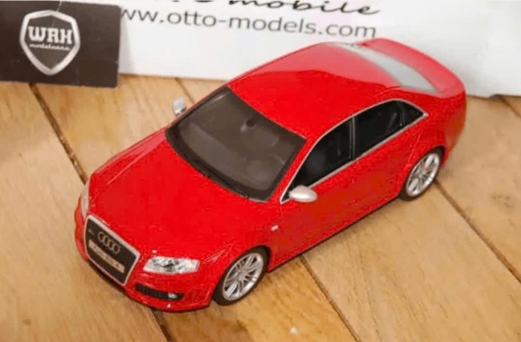 1:18 AUDI RS4 SEDAN B7 red Otto mobile OT400 in box WRH, Ophalen of Verzenden, Zo goed als nieuw, Auto, OttOMobile
