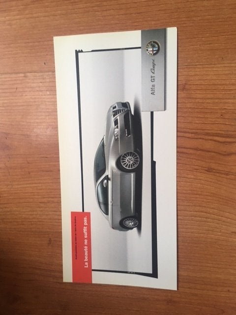 Alfa Romeo GT of Brera fraaie brochure/auto folder '05 07 09, Ophalen of Verzenden, Zo goed als nieuw, Alfa Romeo