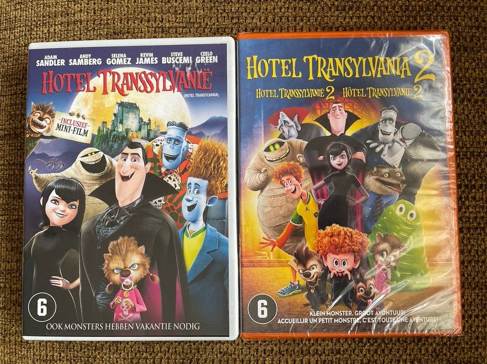 Hotel Transylvania 1 & 2 (nieuw) dvd, Bonusmateriaal, Animatie, Nederlands, Zo goed als nieuw