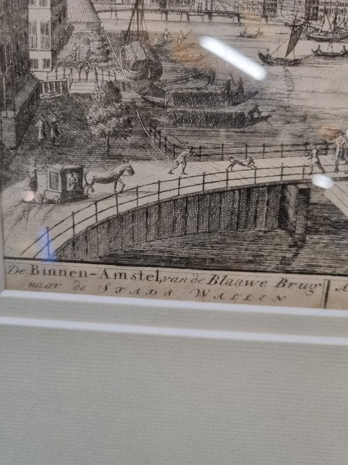 -	Kopergravure de binnen amstel, Ophalen of Verzenden