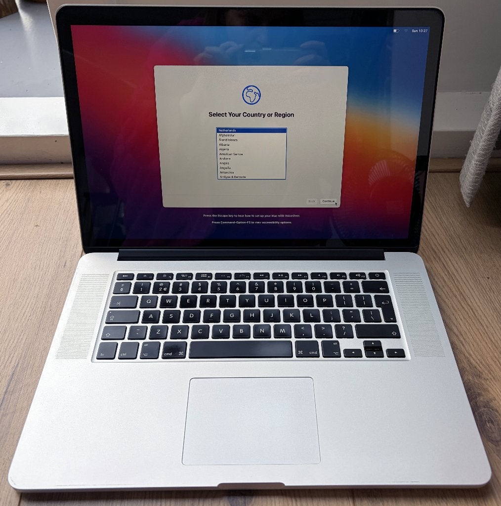 MacBook Pro 15.4 inch, 16GB/256GB, zilver