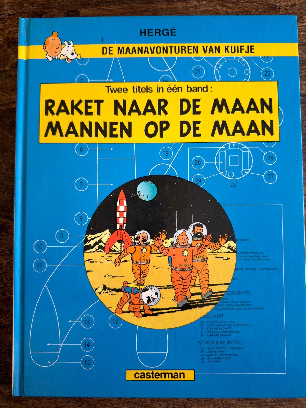 Kuifje De maanavonturen van Kuifje hardcover Casterman 1986, Eén stripboek, Ophalen, Gelezen