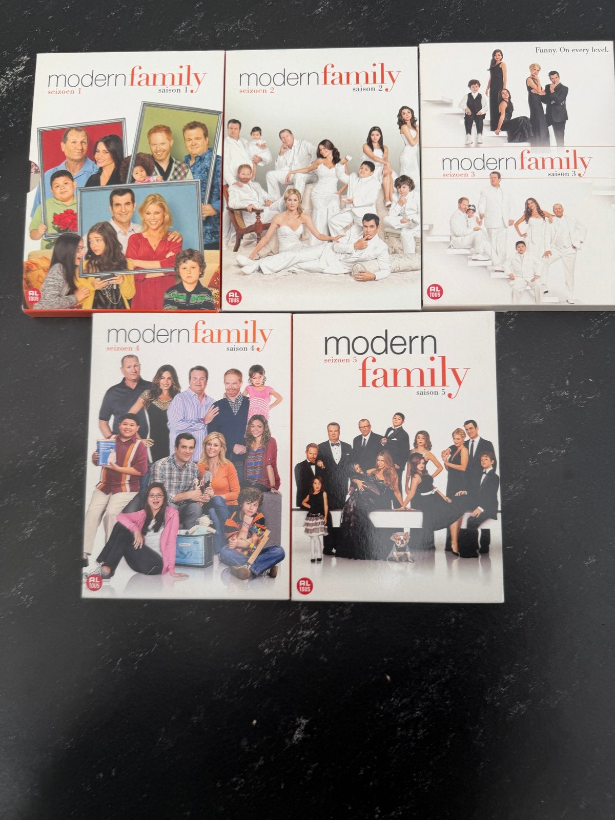 Modern Family DVD Boxset Seizoen 1-5 - Zo goed als nieuw, Engels, Alle leeftijden, Nederlands, Ophalen of Verzenden