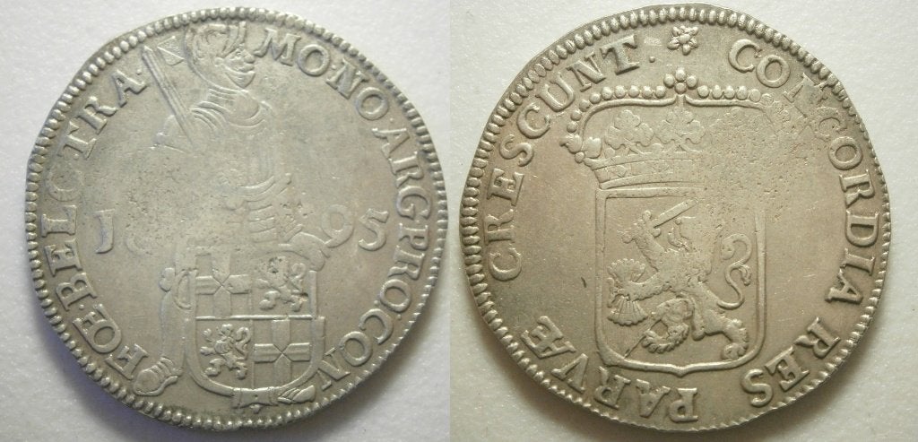 Utrecht Dukaat zilver 1695 - P+, Vóór koninkrijk, Zilver, Ophalen of Verzenden, Losse munt