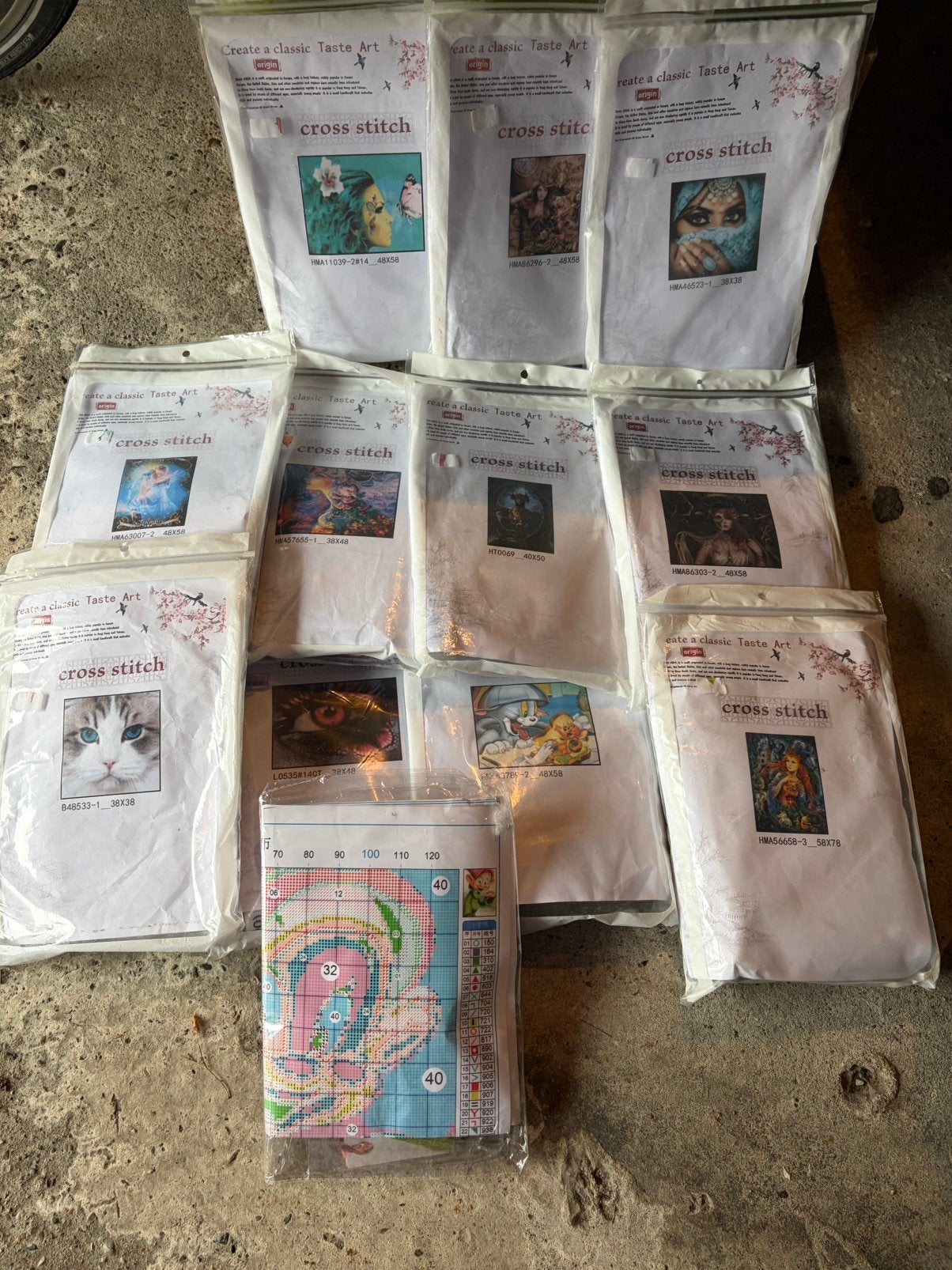 Lot voorgedrukte borduurpakketten, Ophalen of Verzenden, Nieuw, Handborduren, Borduurpakket