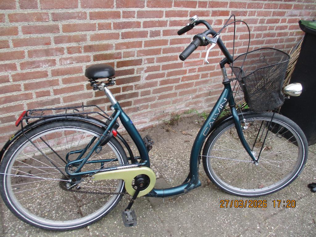 dames fiets lage instap CALVIN 3 versnellingen + tas., Gebruikt, 47 tot 50 cm, Versnellingen, Trommelrem