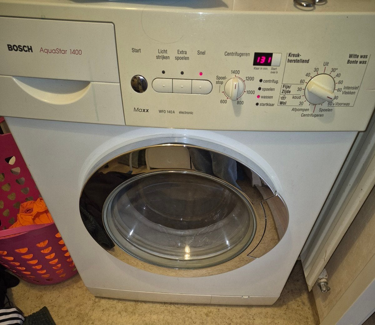 Bosch AquaStar 1400 Wasmachine, Ophalen, Gebruikt, Kort programma, 85 tot 90 cm
