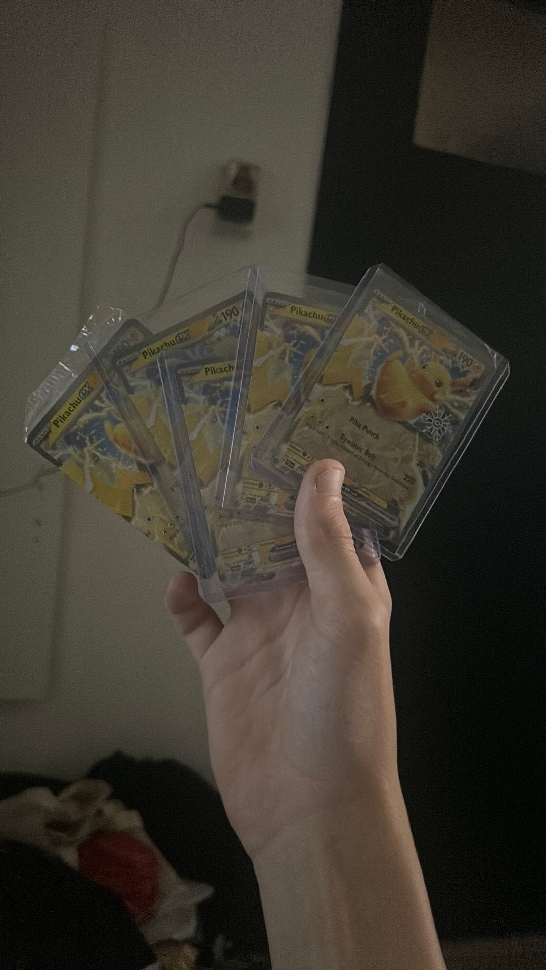 5x pikachu 063 stamped snowflake, Ophalen, Zo goed als nieuw