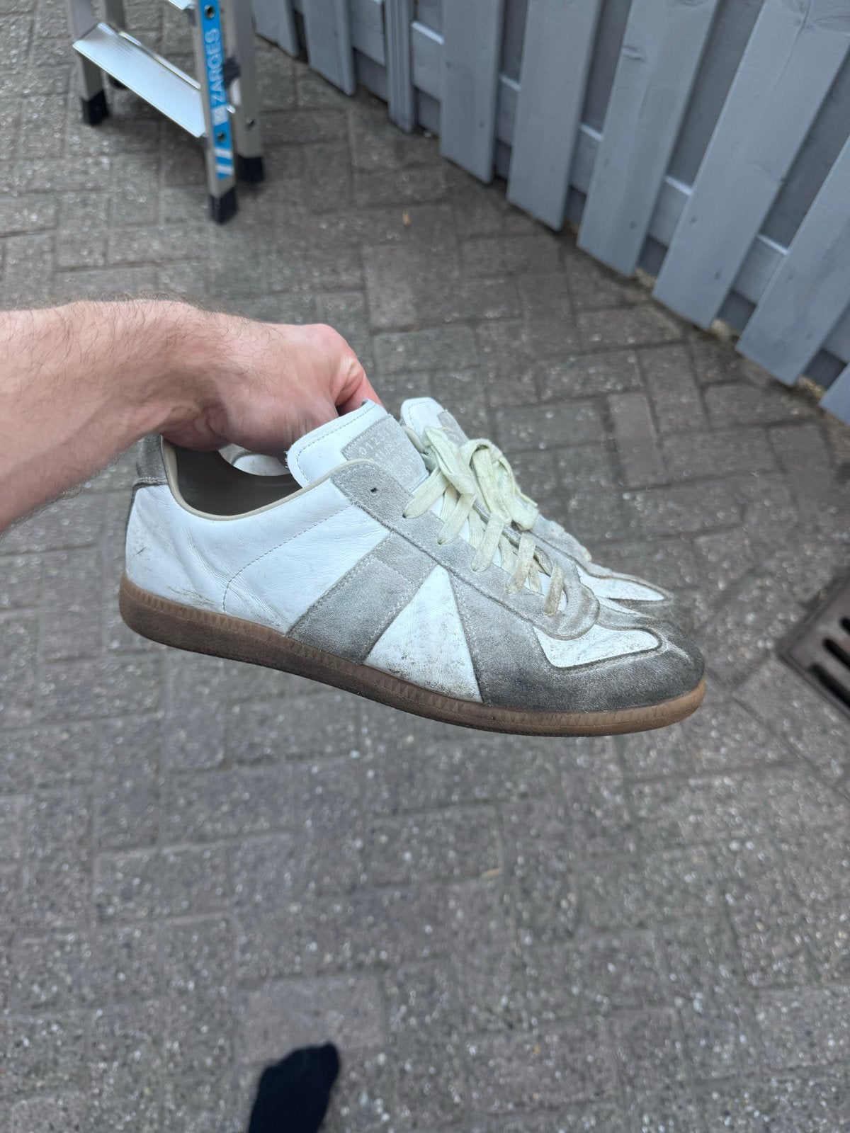 Margiela GATS sneakers, maat 44, gedragen, Kleding | Heren, Wit, Ophalen of Verzenden, Sneakers of Gympen, Gedragen
