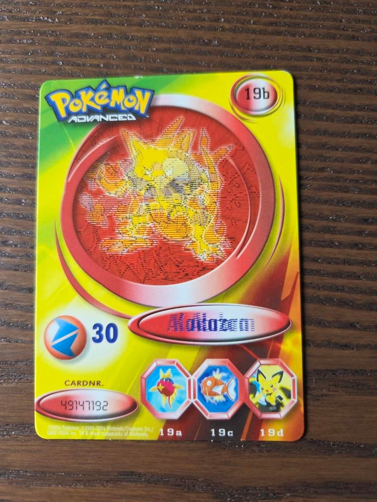 Alakazam Pokemon Advanced Fox Kids, Ophalen of Verzenden