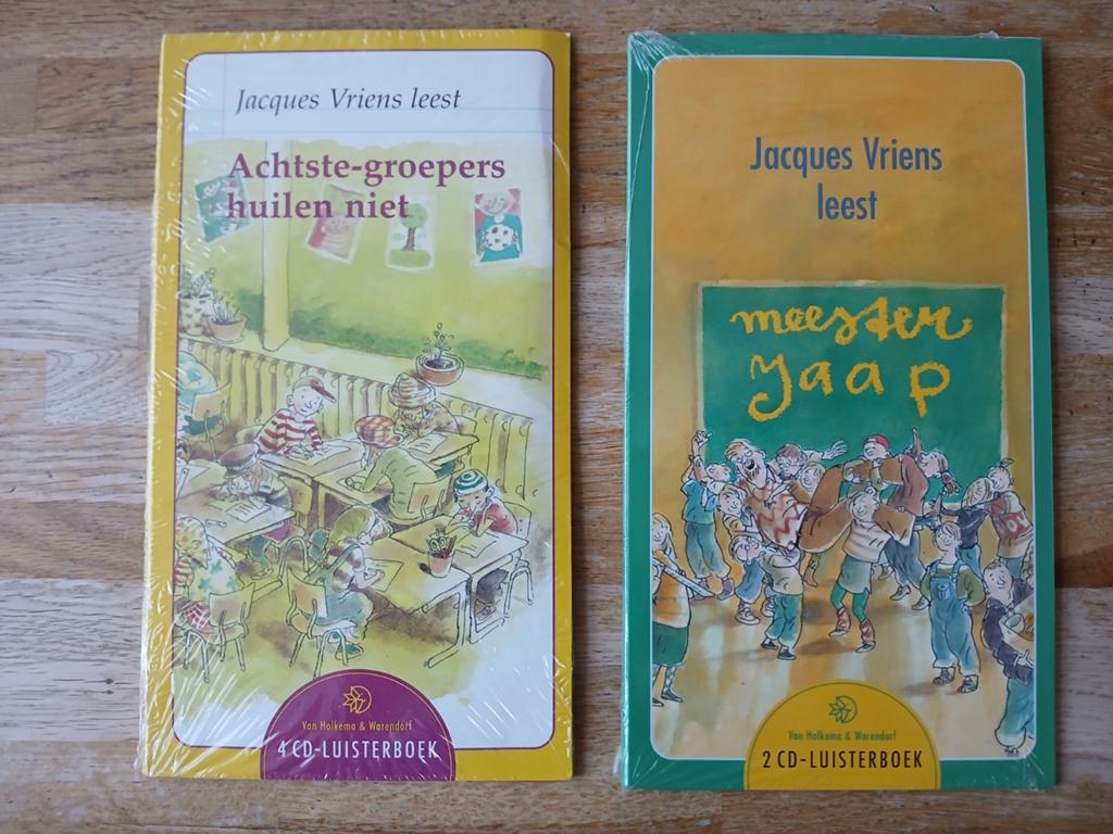 2x luisterboek: Meester Jaap + Achtste-groepers huilen niet, Boeken, Ophalen of Verzenden, Jacques Vriens, Cd, Kind