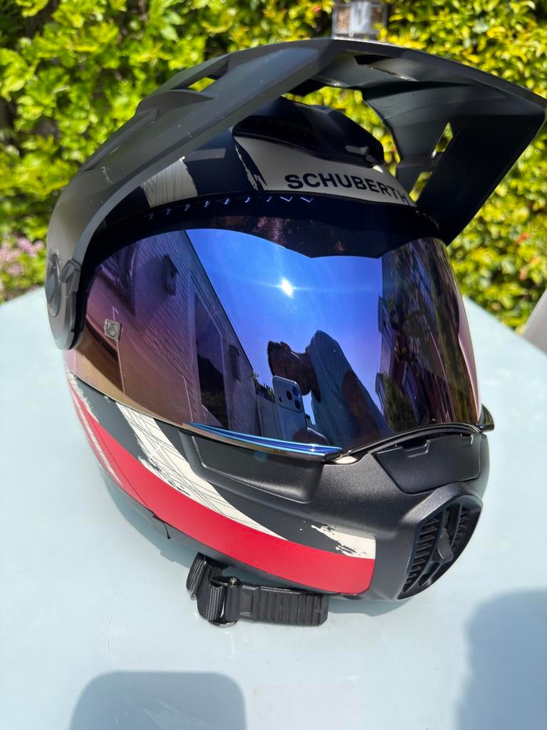 Schuberth E1 Systeemhelm Maat M met Cardo Communicatie, Motoren, M, Systeemhelm, Tweedehands, Ophalen