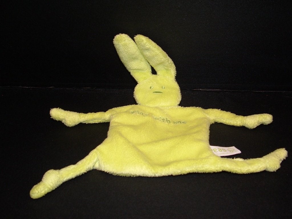 PEAS KONIJN KNUFFELDOEKJE VELOURS LIMEGROEN MET, Ophalen of Verzenden, Nieuw, Overige typen