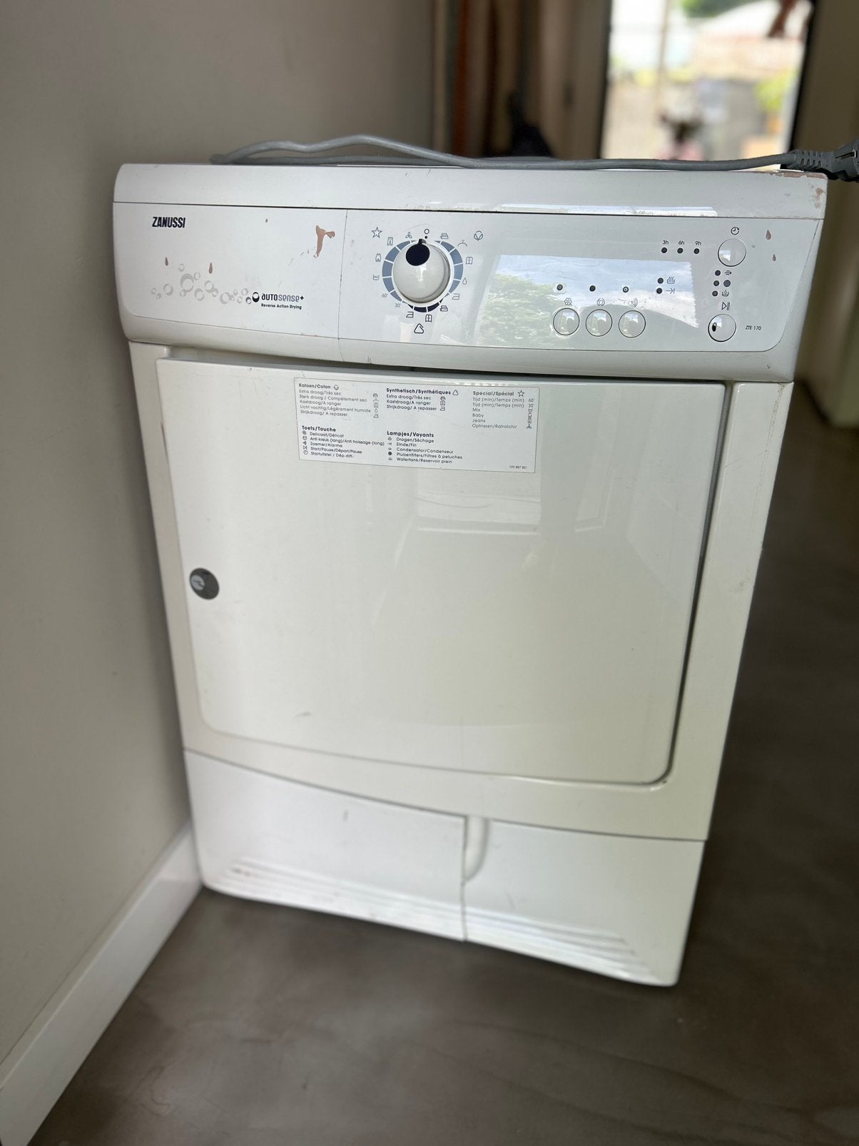 Droger goed qerkend, Witgoed en Apparatuur, Wasdrogers, Ophalen, Gebruikt, Condens, 85 tot 90 cm