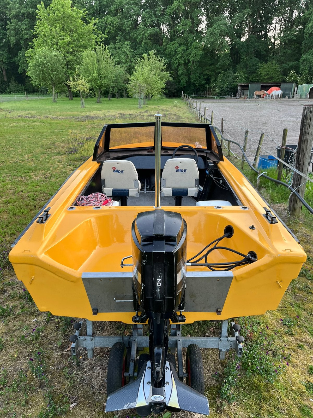 Nette speedboot met motor,trailer en attributen, Ophalen, Gebruikt, 70 pk, 70 tot 120 pk