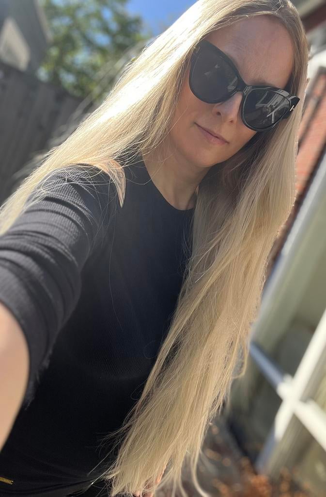 Synthetisch 90 cm asblond ombre lace pruik nieuw, Sieraden, Tassen en Uiterlijk, Uiterlijk | Haarverzorging, Ophalen of Verzenden