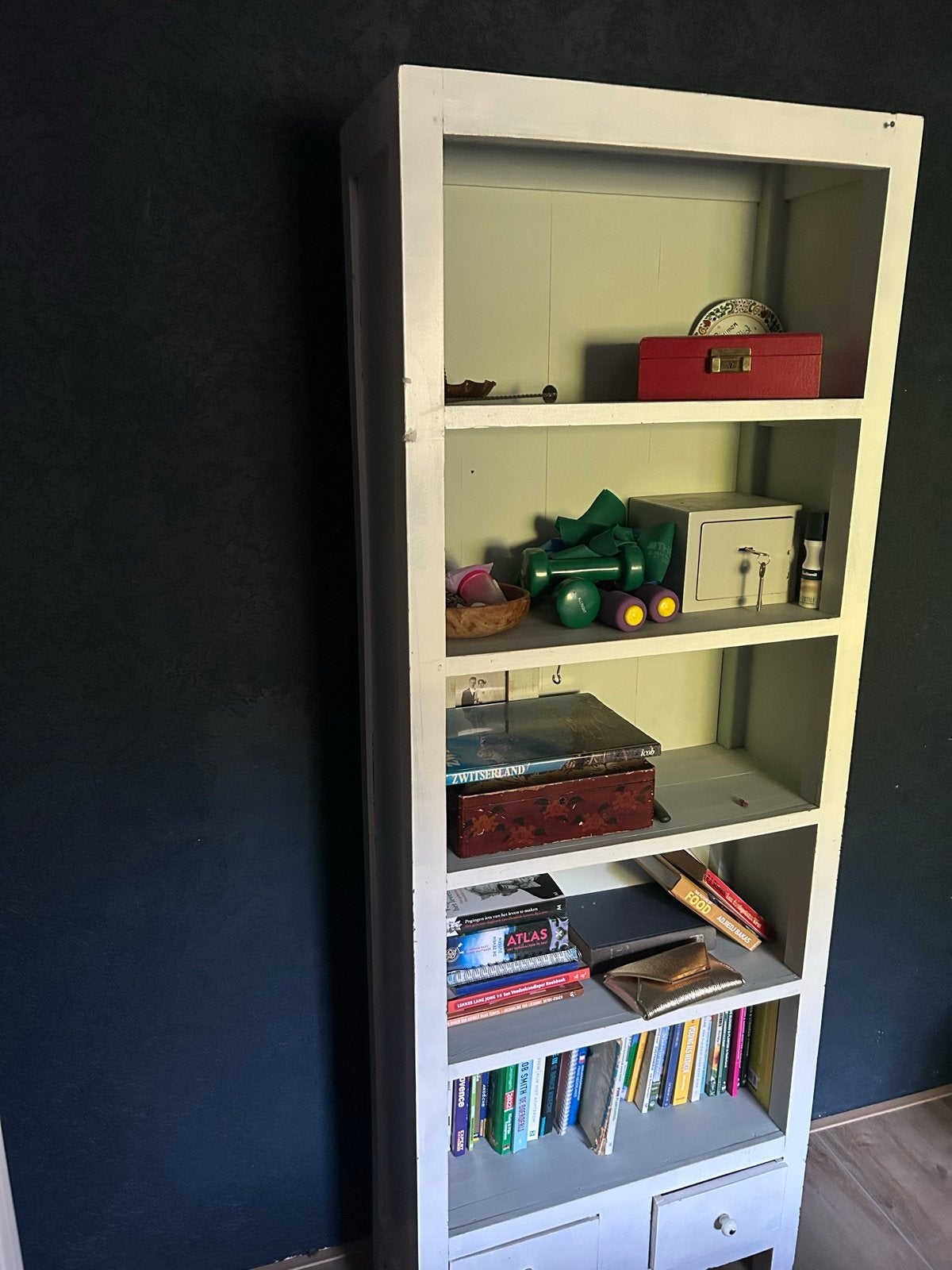 Boekenkast met 2 lades - 190x70x30 cm, Ophalen, Gebruikt, 50 tot 100 cm, Met lade(s)