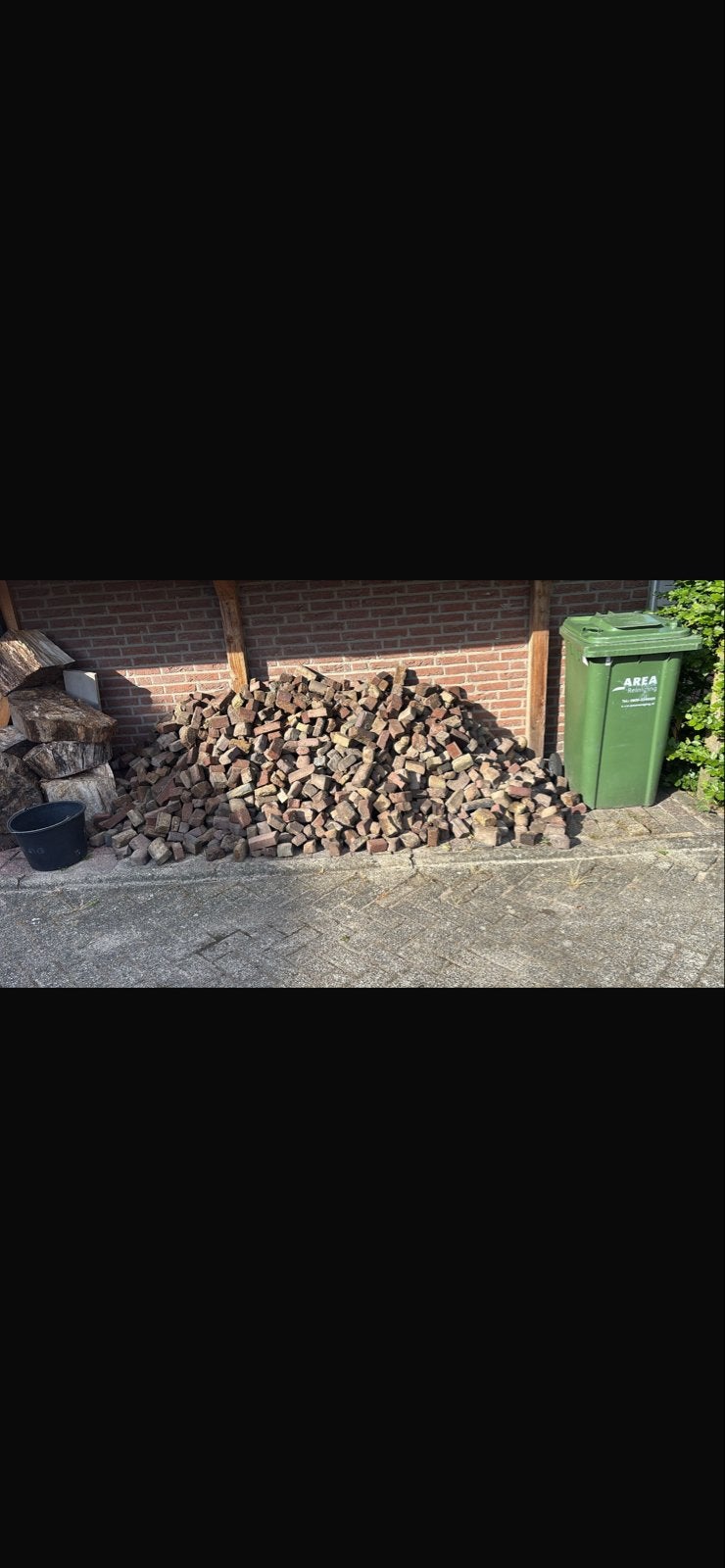 Oude gebakken Waaltjes partij, ca. 25m2, Ophalen, Gebruikt, Keramiek, Klinkers