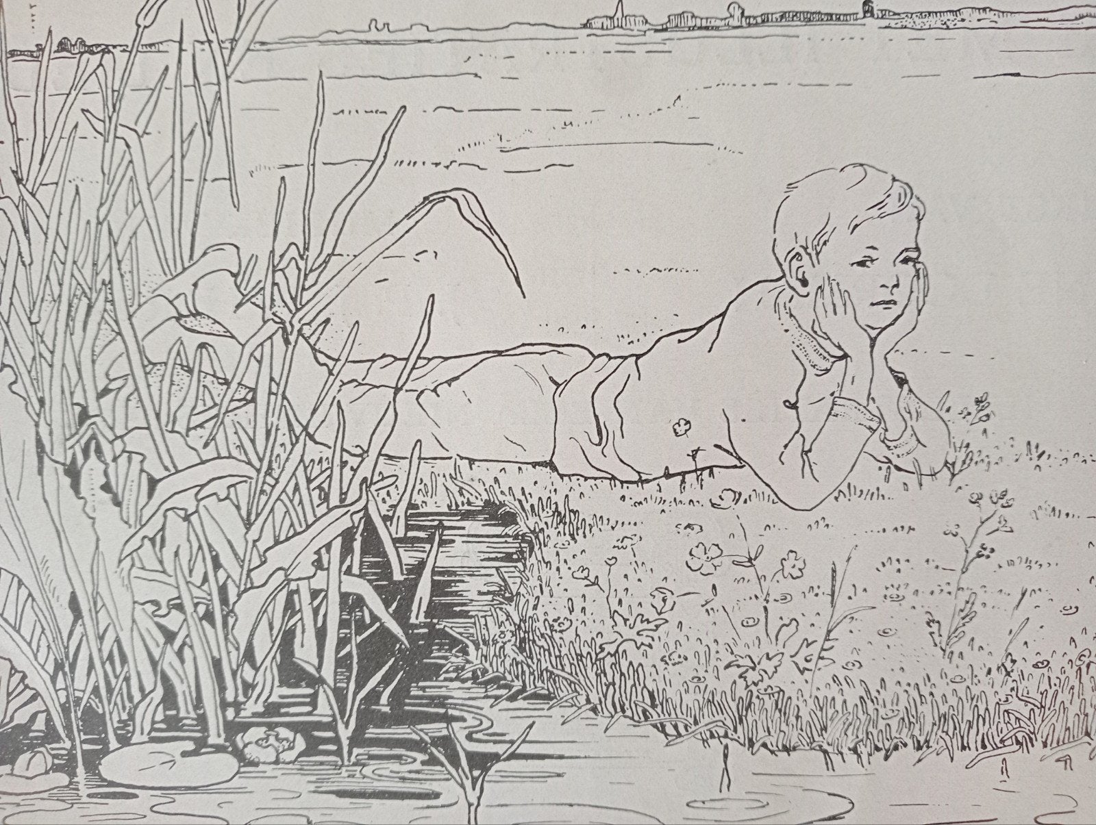 Ella Nieuwenhuis grafische prent jaren 1910-30, Antiek en Kunst, Ophalen of Verzenden
