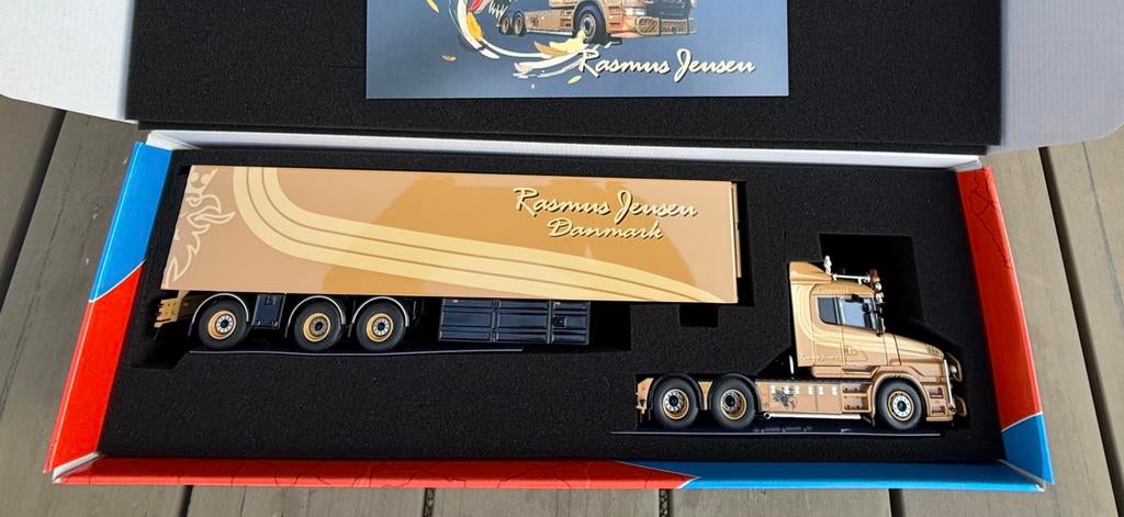Tekno Rasmus Jensen Scania 4-Serie Torpedo Reefer, Ophalen of Verzenden, Zo goed als nieuw, Bus of Vrachtwagen, Tekno