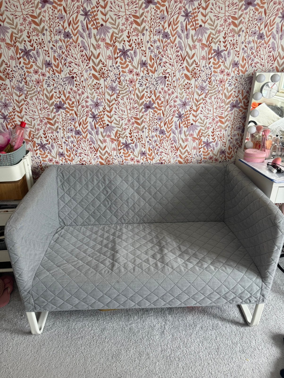 Ikea Knopparp bankje, Huis en Inrichting, Banken | Sofa's en Chaises Longues, Ophalen, Tweepersoons, 75 tot 100 cm, Zo goed als nieuw