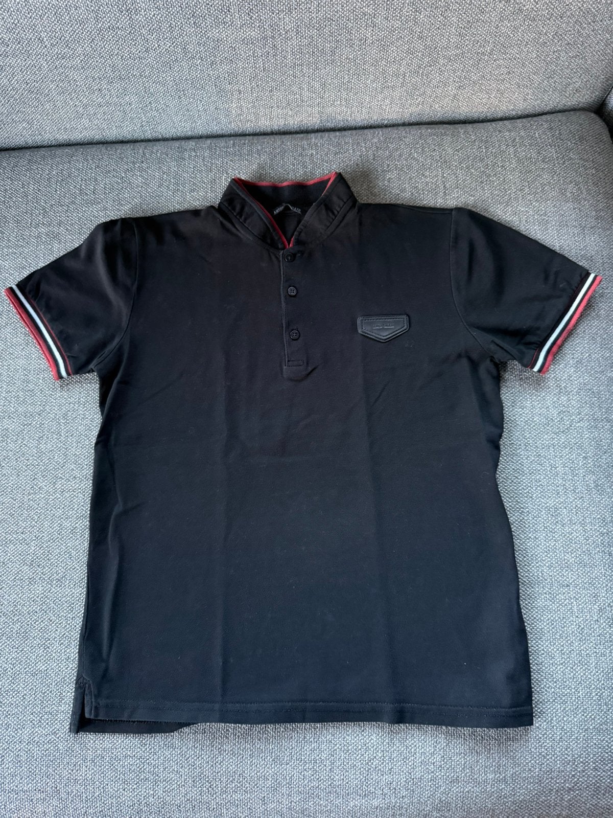 Zgan zwart rood wit poloshirt shirt mt 12 = 152 polo shirt, Ophalen of Verzenden, Zo goed als nieuw, Jongen, Shirt of Longsleeve