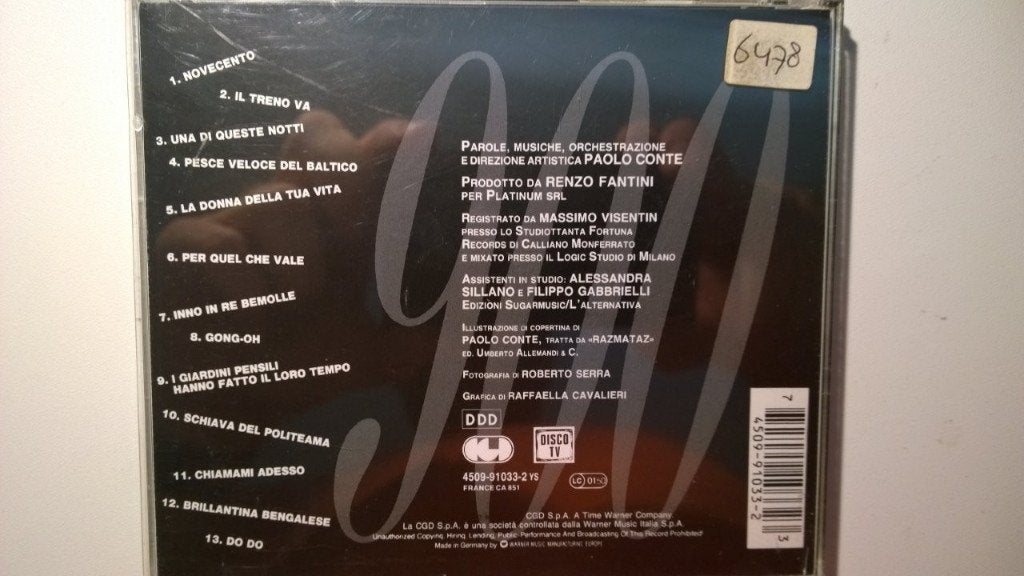 Paolo Conte - 900, Cd's en Dvd's, Ophalen of Verzenden, Zo goed als nieuw, Jazz, Album