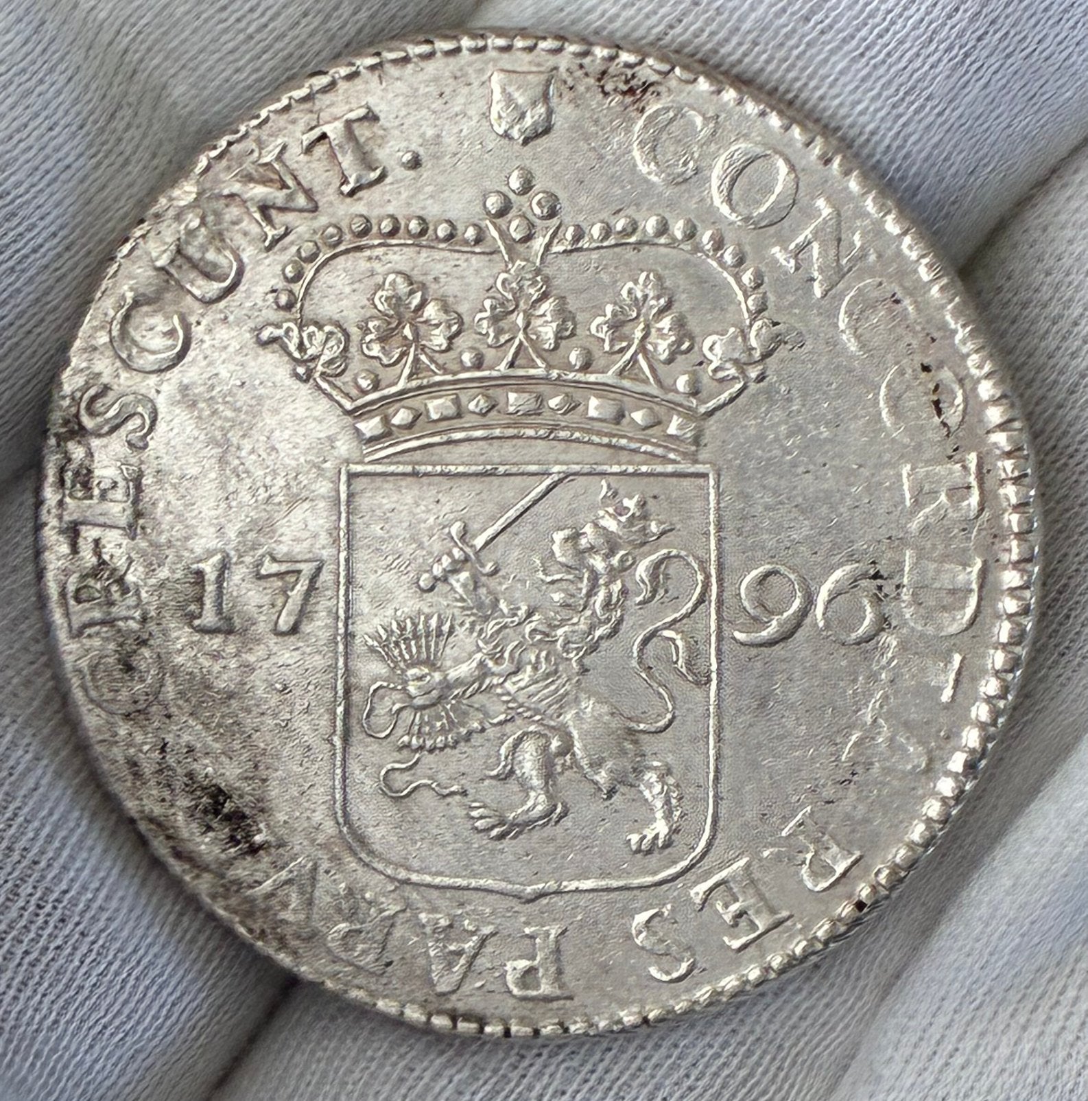 Utrecht, Bataafsche Republiek 1796, schaarse dukaat zilver, Ophalen of Verzenden, Vóór koninkrijk, Overige waardes, Zilver