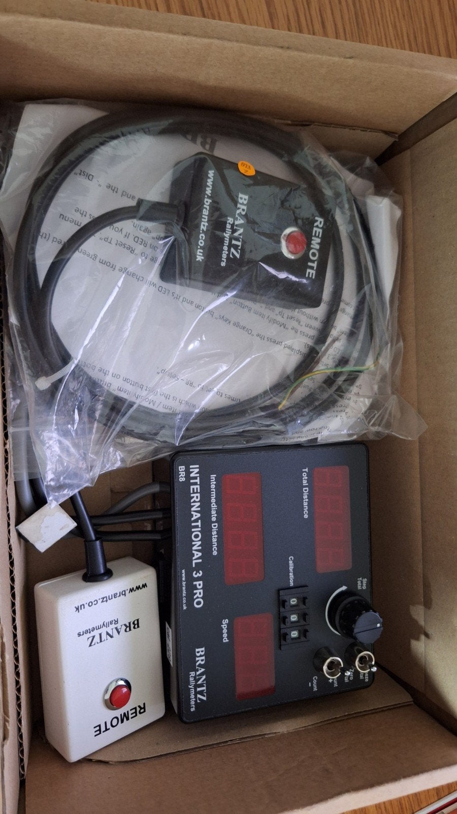 BRANTZ International 3 Pro Rallymeter met Afstandsbediening, Ophalen of Verzenden, Zo goed als nieuw