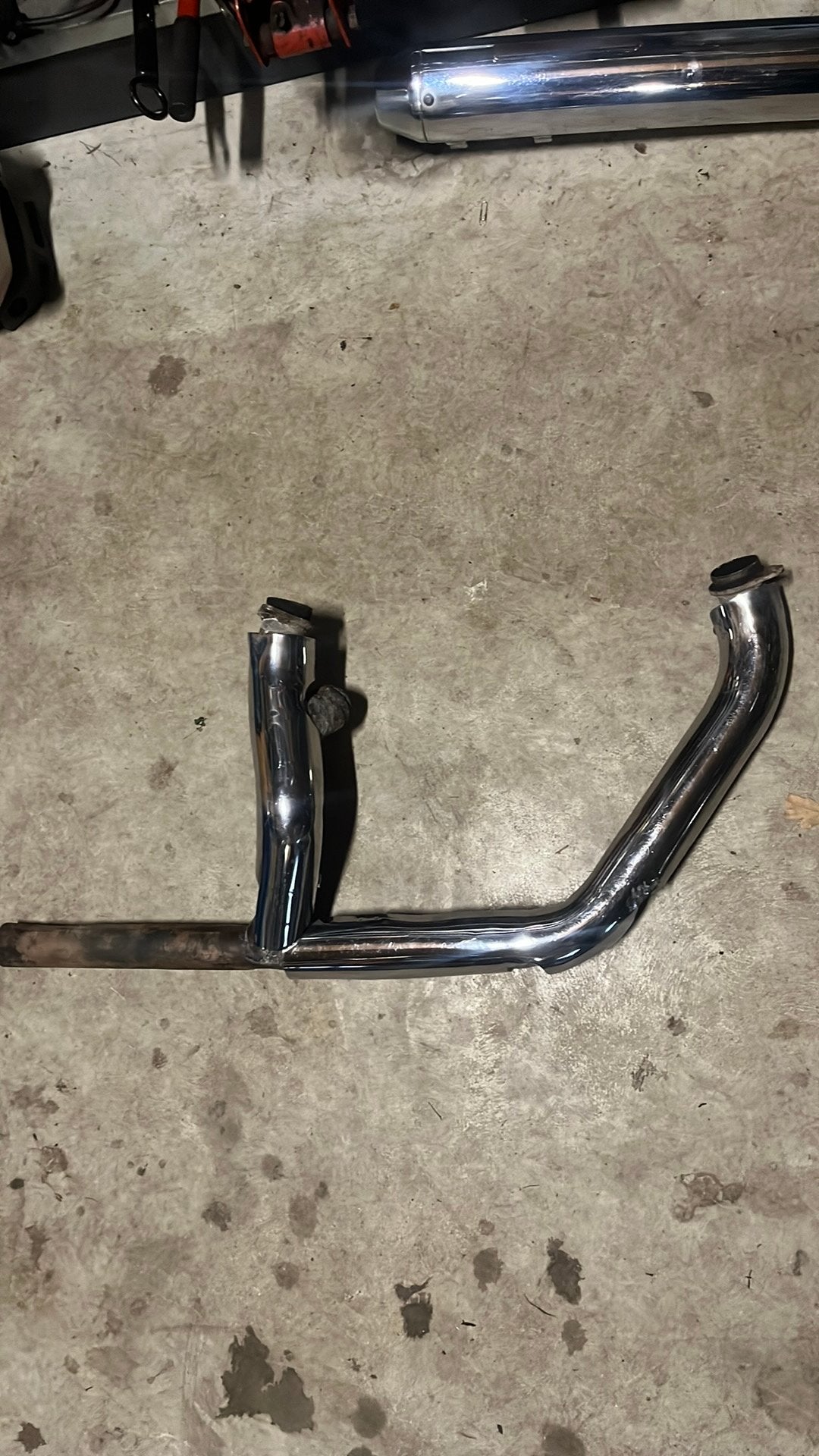 Harley Davidson Shovelhead uitlaat 2 in 1 shovel, Ophalen of Verzenden