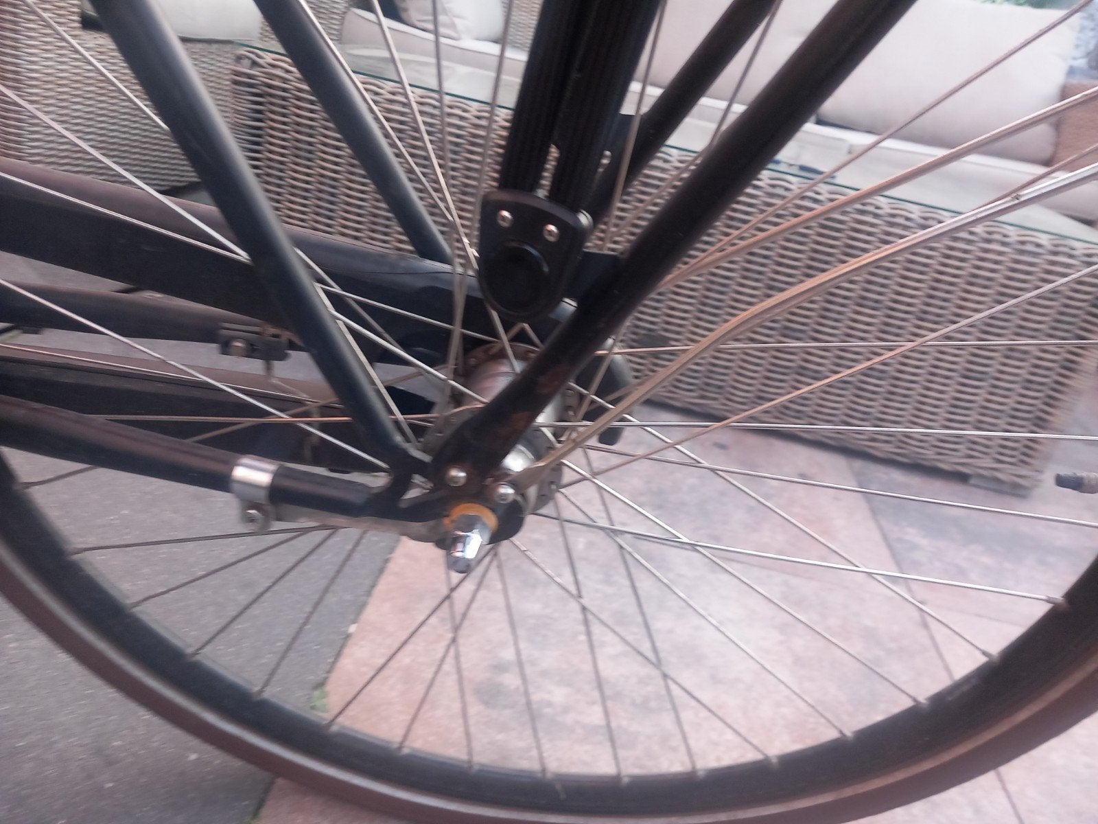 28 inch fiets - werkt goed, met wat roest en beschadigingen, Ophalen, Gebruikt, Overige merken