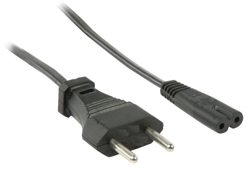 Euro netsnoer C7 stroomkabel 95cm Zwart oa notebook tablet, Computers en Software, Ophalen, Nieuw