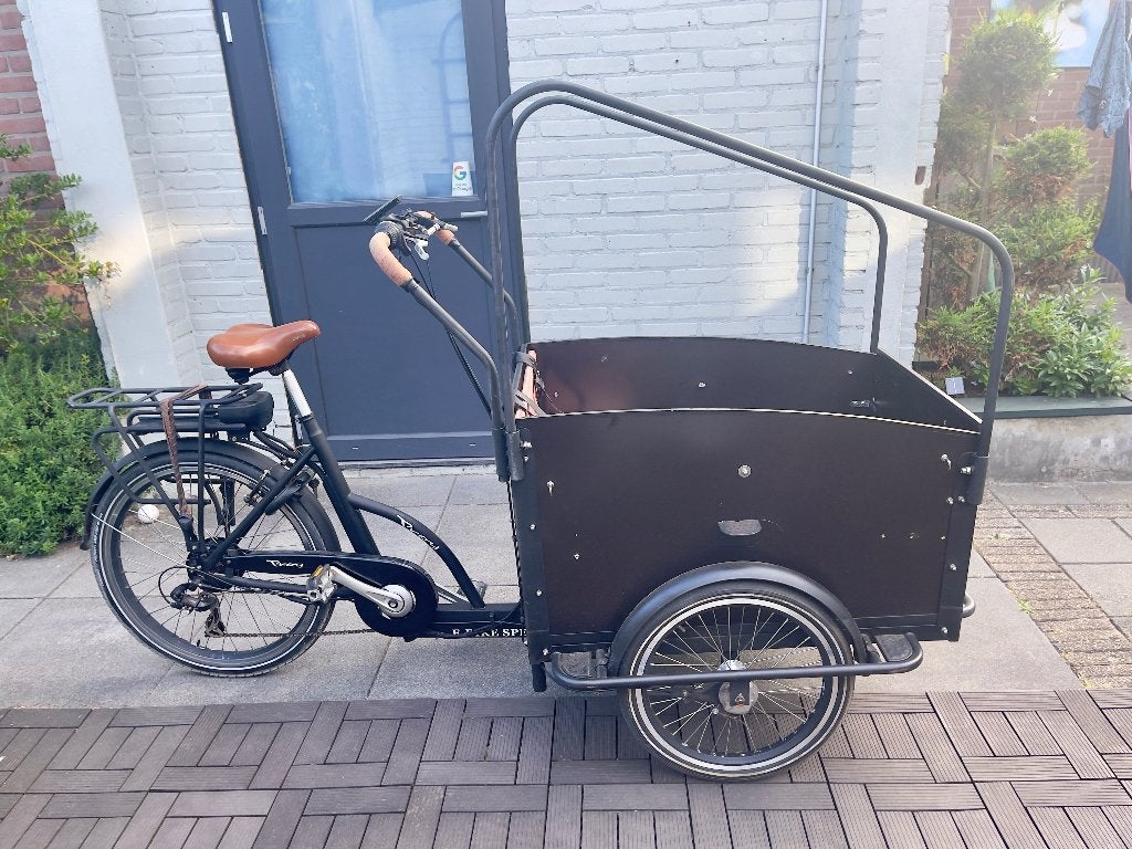 Elektrische bakfiets, Fietsen en Brommers, Fietsen | Bakfietsen, Gebruikt, Elektrisch, 2 kinderen, Trommelrem