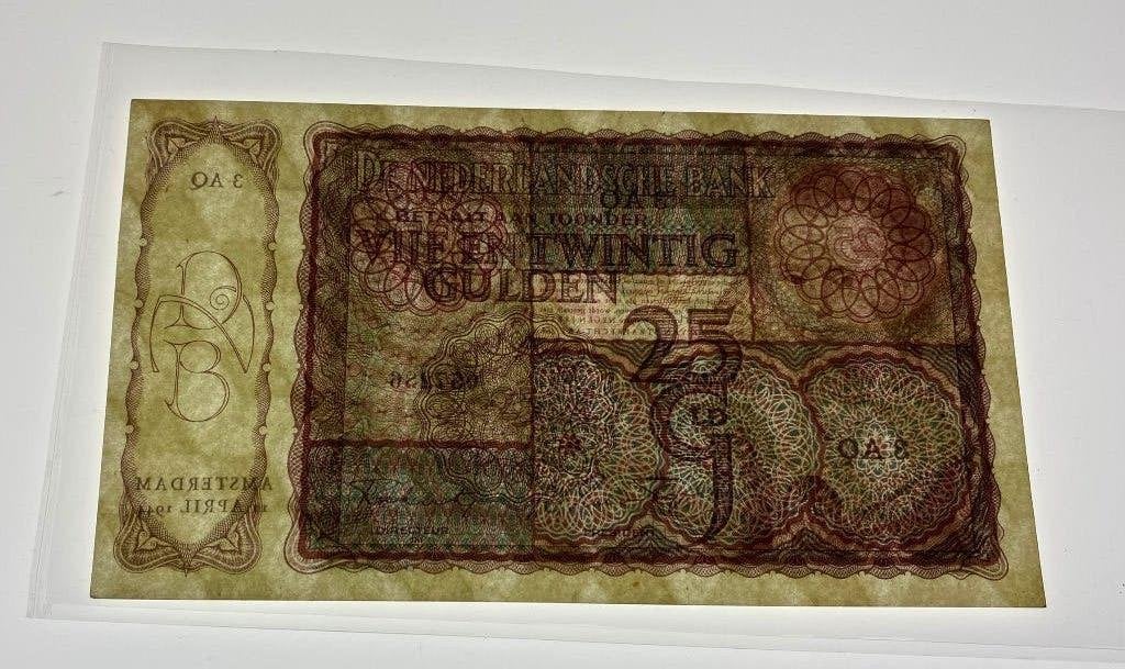 Set 2 biljet 25 gulden het 'Prinsesje' uit 1944 en 1940, Ophalen of Verzenden, 25 gulden, Setje