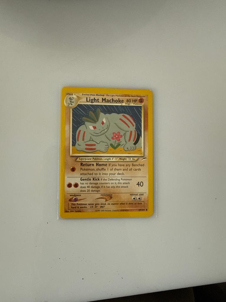 Light Machoke Pokémon Kaart - Neo Destiny 49/105, Ophalen of Verzenden, Zo goed als nieuw, Losse kaart