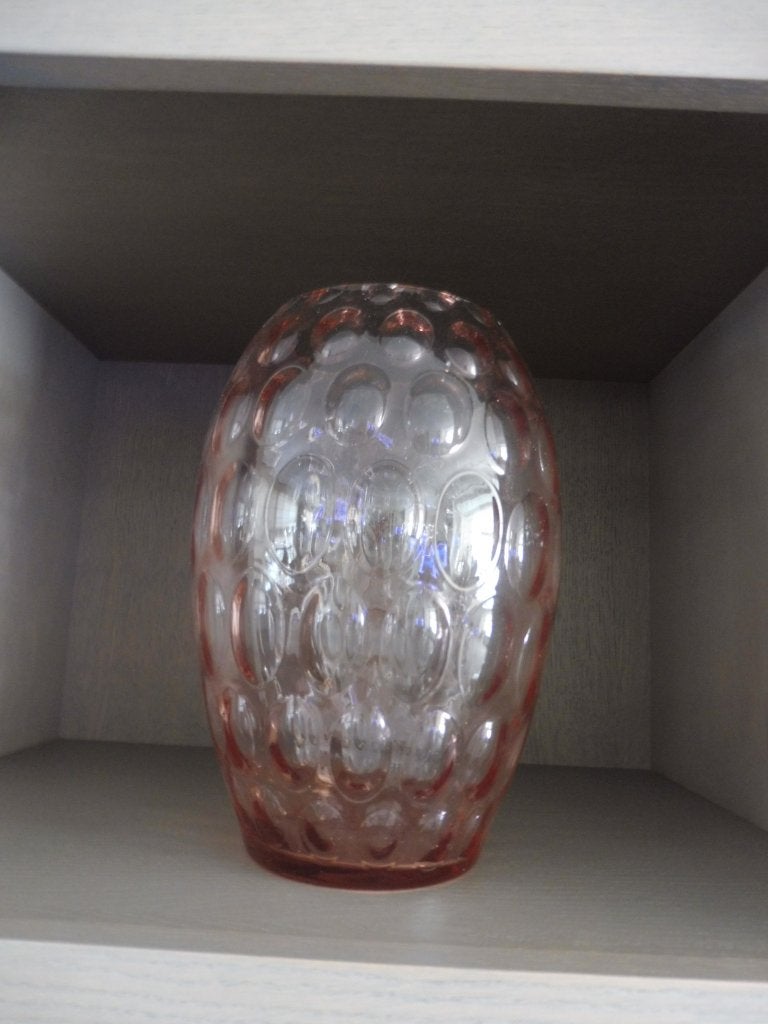 vaas nieuw zacht roze  26 cm hoog., Huis en Inrichting, Woonaccessoires | Vazen, Ophalen, Nieuw, Roze, Glas