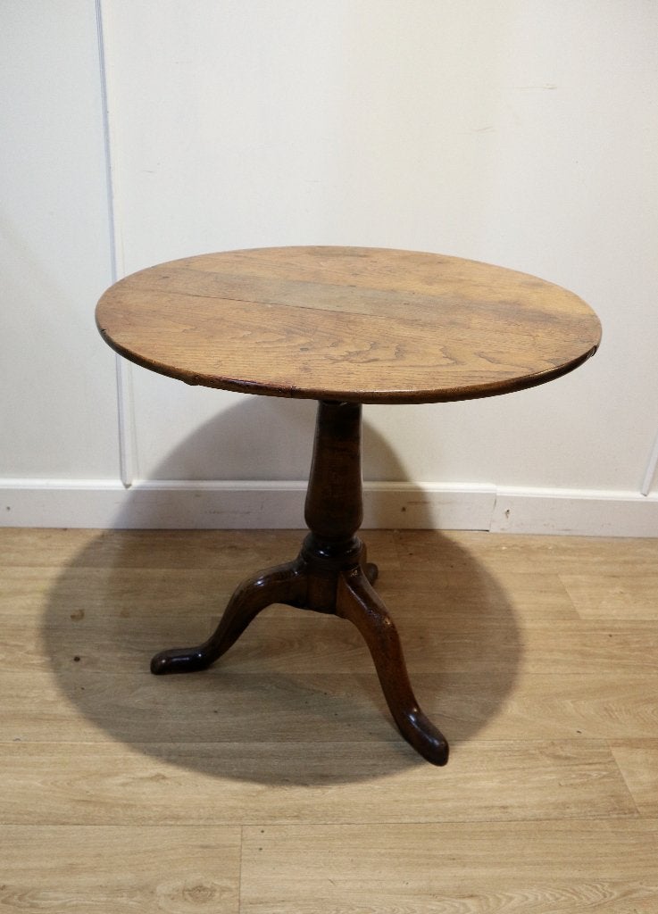 Antieke Engelse tilttoptafel, bijzettafel, 18e eeuw, Ophalen of Verzenden