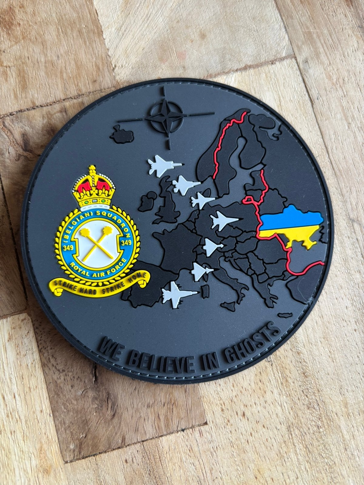 349 Belgisch Squadron Royal Air Force we believen in ghosts, Verzenden, Luchtmacht, Overige gebieden, Embleem of Badge