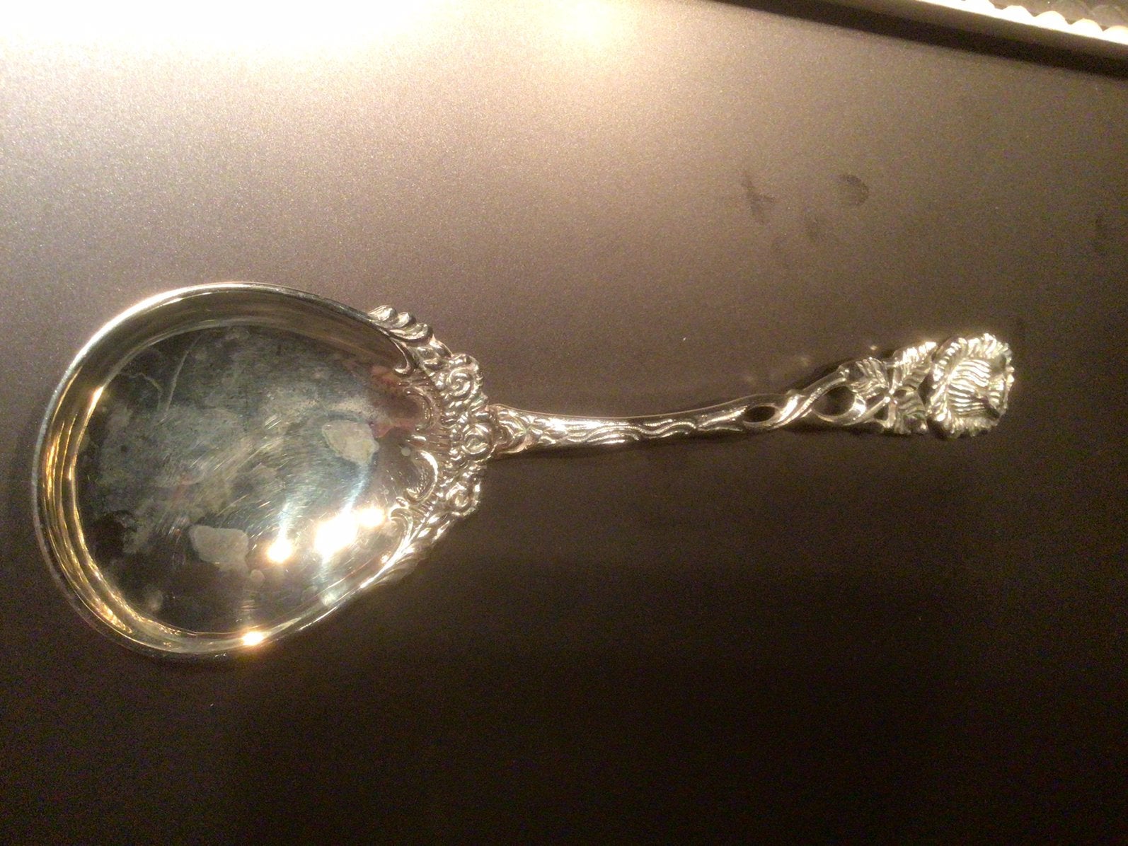 Roomlepel verzilverd Albosil, Ophalen of Verzenden, Zilver