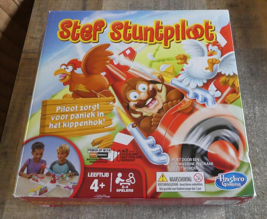 Stef Stuntpiloot | Hasbro - Kinderspellen vanaf 4 jaar., Een of twee spelers, Ophalen of Verzenden, Zo goed als nieuw, Hasbro