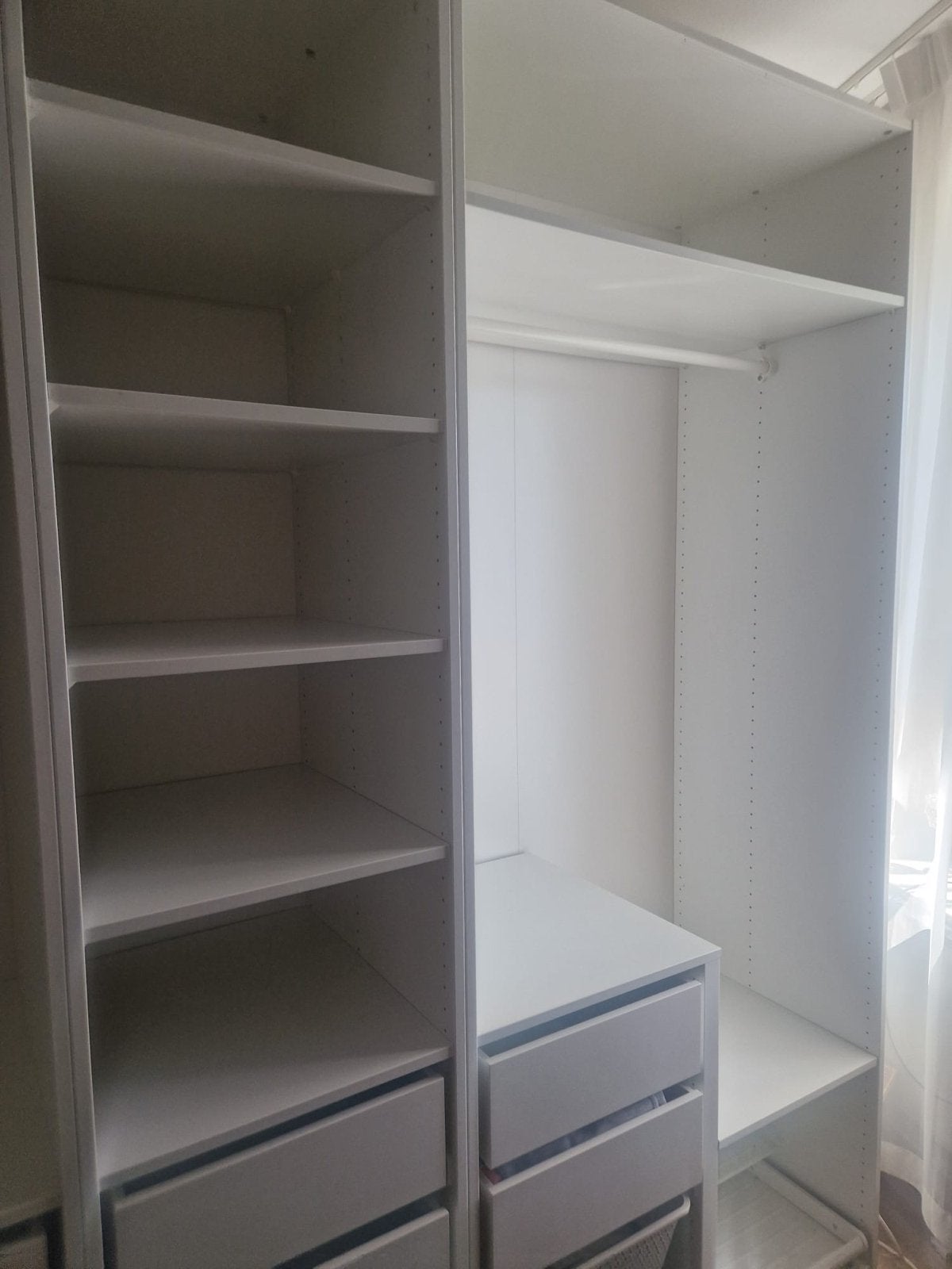 Witte ikea paxkast  met met lades maar zonder deurfront, Ophalen, Overige materialen, Gebruikt, 200 cm of meer