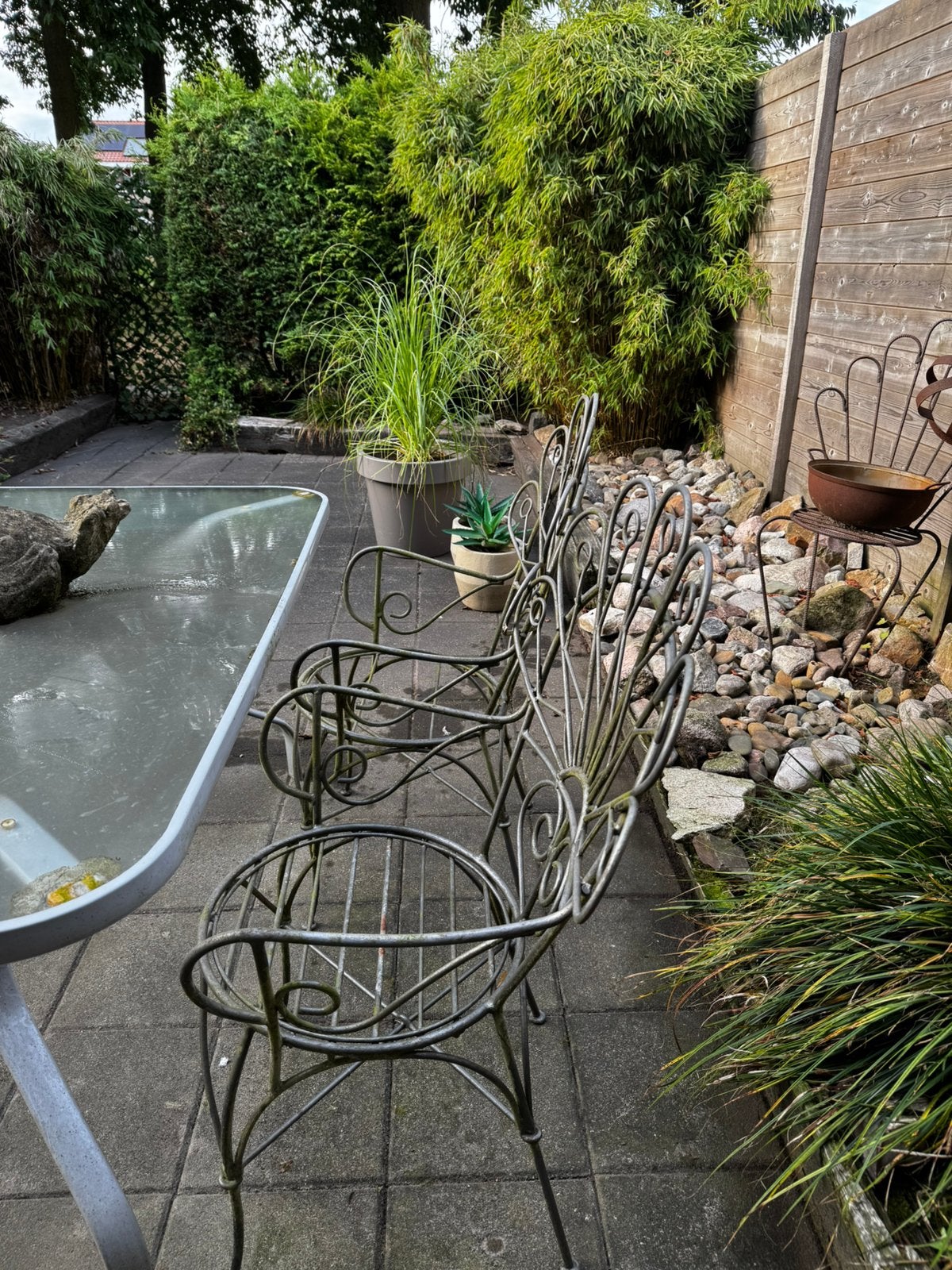 Tuinset, Ophalen, 4 zitplaatsen, Gebruikt, Eettafel